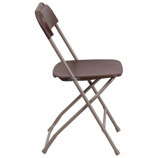 Brown Plastic Folding Chair 3